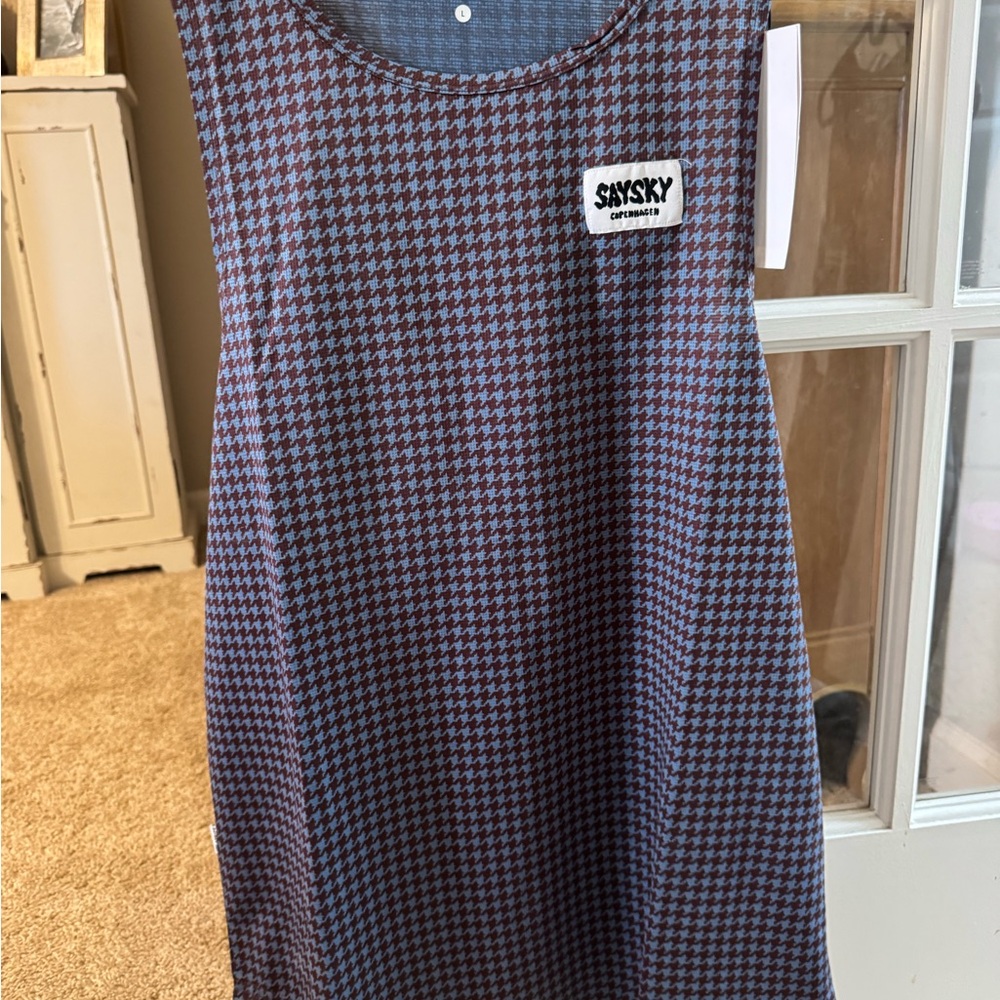 Saysky Houndstooth Combat Running Singlet - Picture 2 of 4